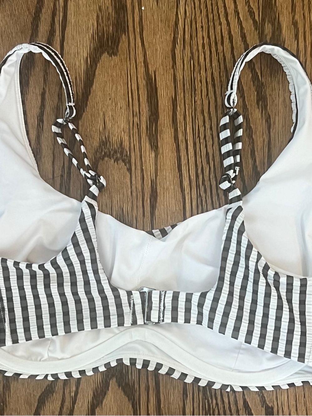Athleta Black and White Striped Bikini Top - Picture 3 of 7